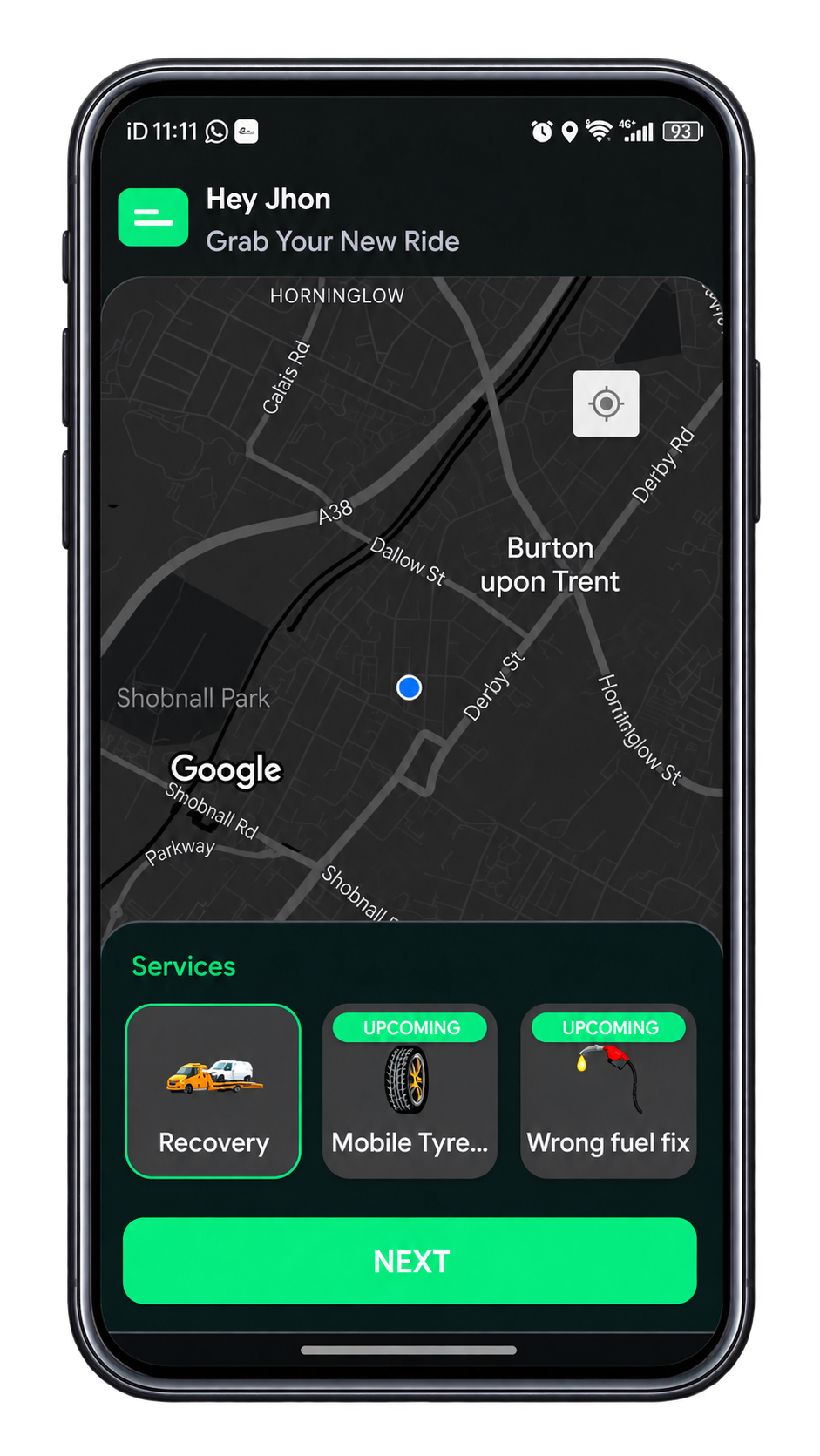 RSA Recovery app home